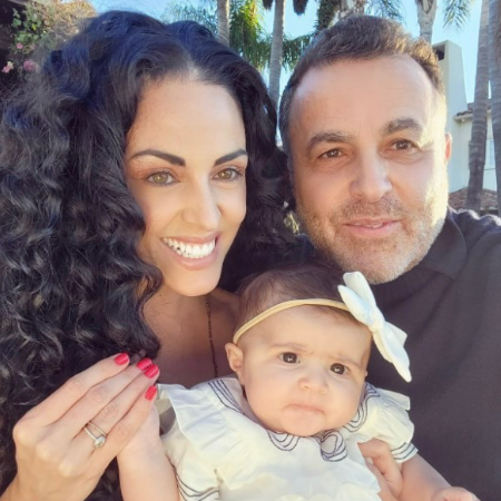 Kellie Blaise with her husband, Eoin Macken and their daughter.